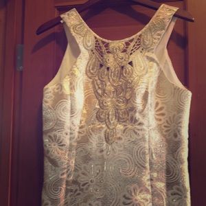Lilly Pulitzer gold shift dress